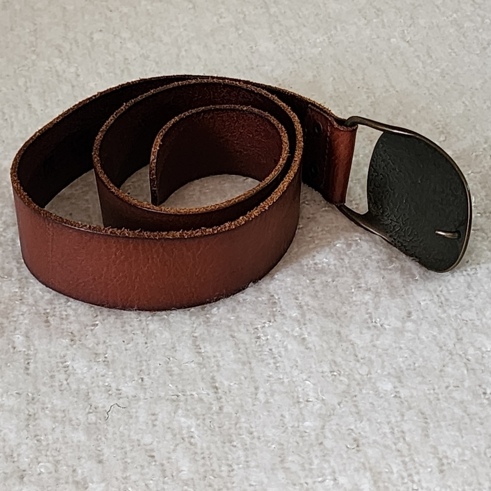 Genuine cow leather statement belt color brown - Picture 3 of 4